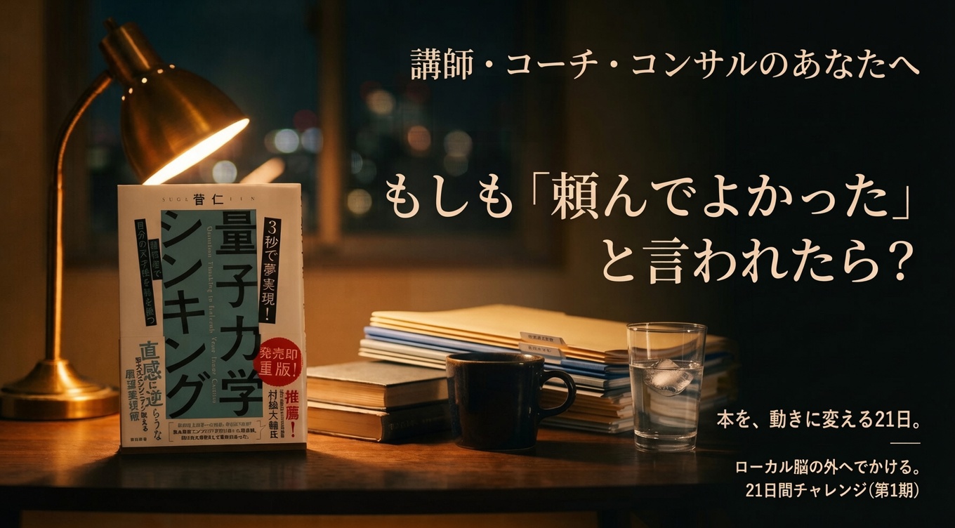 本、買ったまま、読んだままになってませんか？ ローカル脳の外へでかける。21日間チャレンジ（第0期）