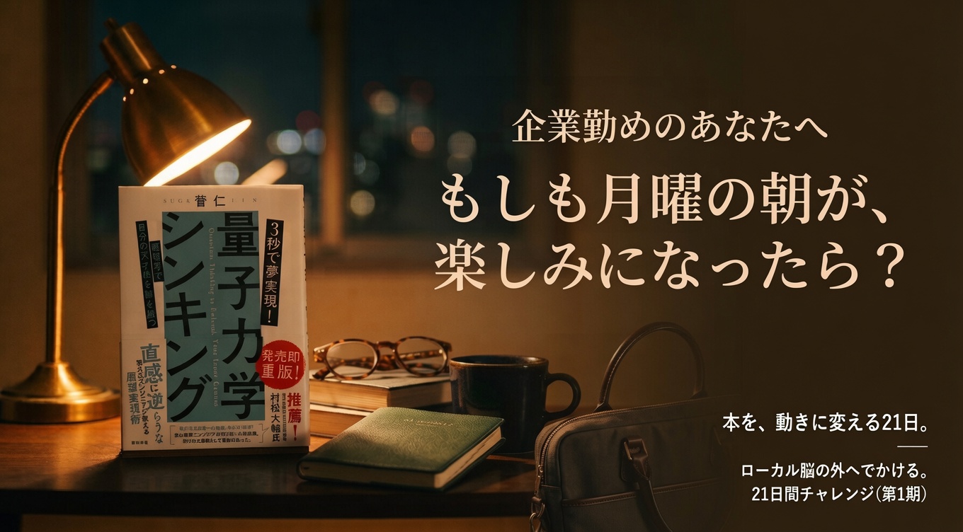 本、買ったまま、読んだままになってませんか？ ローカル脳の外へでかける。21日間チャレンジ（第0期）